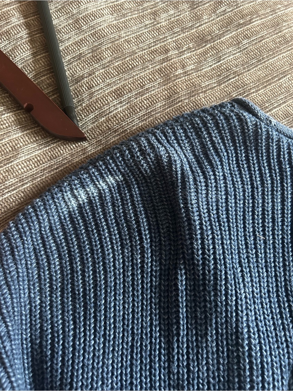 Universal Thread Navy Blue Open Front Ribbed Cardigan - Picture 4 of 4